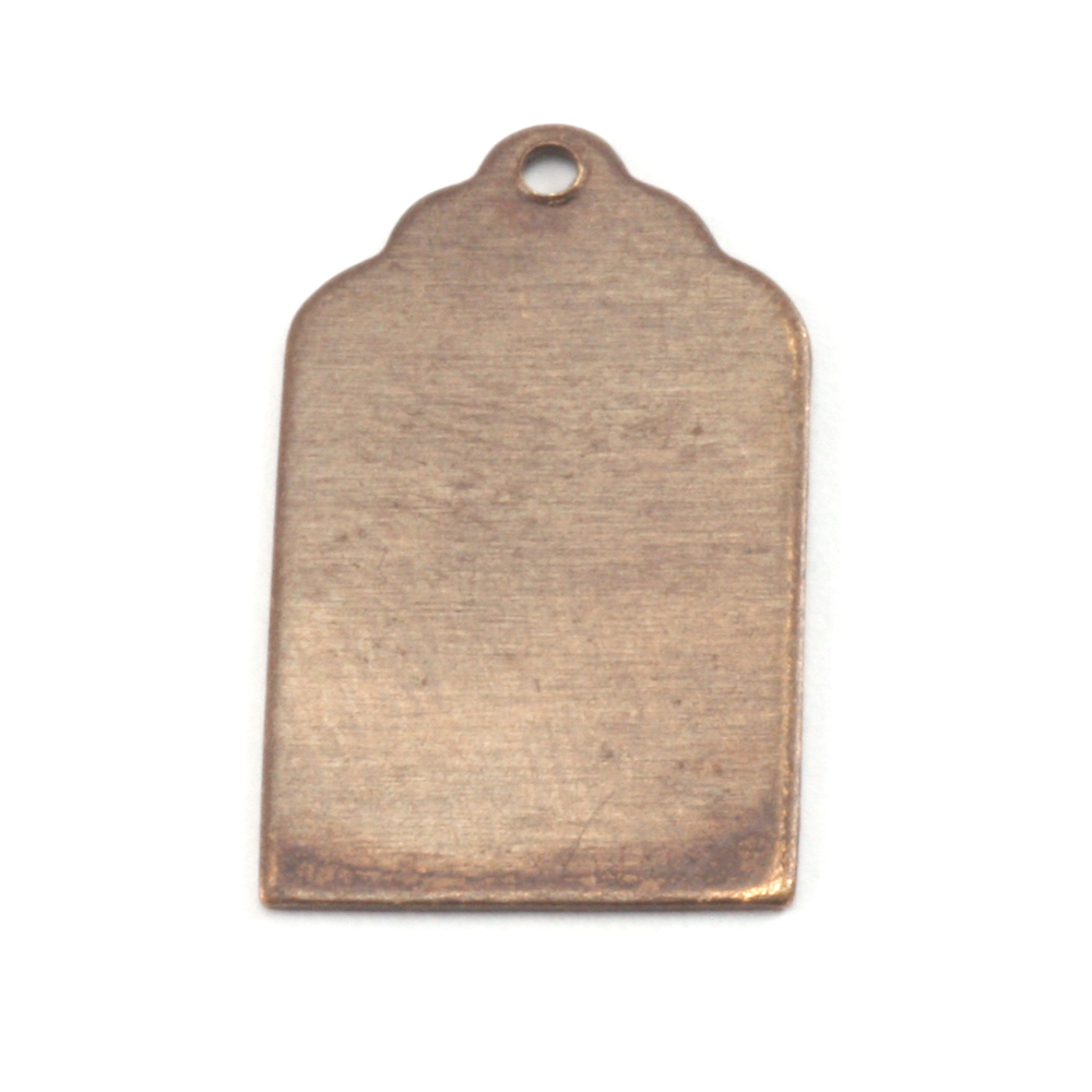 Metal Stamping Blanks Antiqued Brass Luggage Tag with Hole, 24g